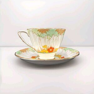 Royal Stafford Tea Cup and Saucer  Fine Bone China England 1950s- 7417